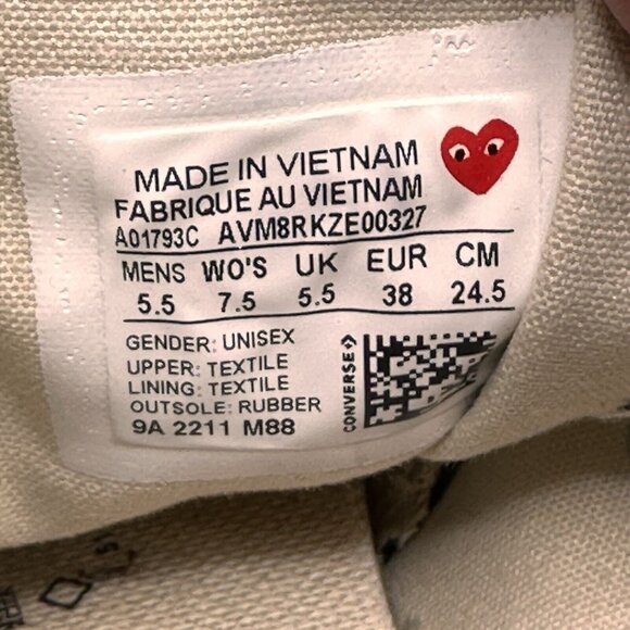 Converse Black and Red High-Top Sneakers - Picture 8 of 8